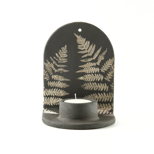 Fern Candle Holder / Wall Sconce - Adrea Davina Beres Ceramics